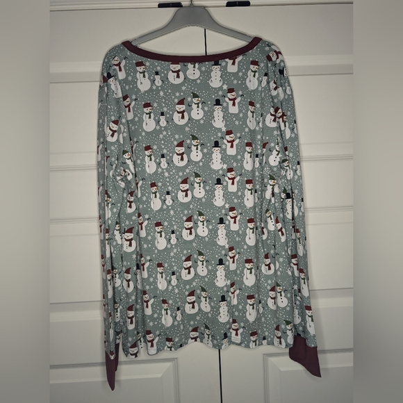 NWT Emerson and Friends Womens 3X Snow People Pajama Top - Picture 2 of 9
